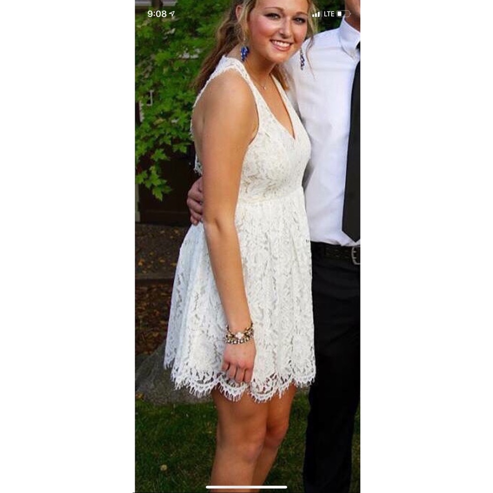 White/ivory lace dress